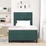 Cama Box Spring con Colchón Verde Oscuro 120x200 cm Terciopelo de , Camas y somieres - Ref: Foro24-3339827, Precio: 450,79 €,...