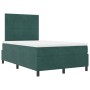 Cama Box Spring con Colchón Verde Oscuro 120x200 cm Terciopelo de , Camas y somieres - Ref: Foro24-3339827, Precio: 450,79 €,...