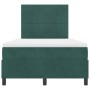 Cama Box Spring con Colchón Verde Oscuro 120x200 cm Terciopelo de , Camas y somieres - Ref: Foro24-3339827, Precio: 450,79 €,...