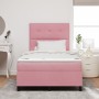 Cama con somier y colchón Rosa 120x200 cm Terciopelo de , Camas y somieres - Ref: Foro24-3339829, Precio: 423,83 €, Descuento: %