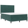 Cama Box Spring con colchón Verde Oscuro 140x190 cm Terciopelo de , Camas y somieres - Ref: Foro24-3339833, Precio: 510,78 €,...