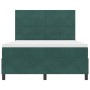 Cama Box Spring con colchón Verde Oscuro 140x190 cm Terciopelo de , Camas y somieres - Ref: Foro24-3339833, Precio: 510,78 €,...