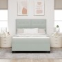 Cama con somier box spring y colchón Gris Claro 140x200 cm Terciopelo de , Camas y somieres - Ref: Foro24-3339836, Precio: 49...
