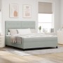 Cama Box Spring con colchón Gris Claro Super King Terciopelo de , Camas y somieres - Ref: Foro24-3339848, Precio: 593,48 €, D...