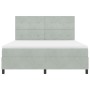Cama Box Spring con colchón Gris Claro Super King Terciopelo de , Camas y somieres - Ref: Foro24-3339848, Precio: 593,48 €, D...