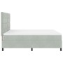 Cama Box Spring con colchón Gris Claro Super King Terciopelo de , Camas y somieres - Ref: Foro24-3339848, Precio: 593,48 €, D...