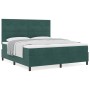 Cama con somier y colchón verde oscuro de tamaño súper king de terciopelo de , Camas y somieres - Ref: Foro24-3339851, Precio...