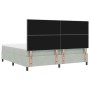 Cama Box Spring con Colchón Gris Claro 200x200 cm Terciopelo de , Camas y somieres - Ref: Foro24-3339854, Precio: 617,56 €, D...