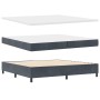 Cama con somier y colchón Gris oscuro 200x200 cm Terciopelo de , Camas y somieres - Ref: Foro24-3339855, Precio: 629,56 €, De...