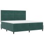Cama Box Spring con Colchón Verde Oscuro 200x200 cm Terciopelo de , Camas y somieres - Ref: Foro24-3339857, Precio: 717,64 €,...