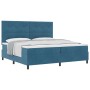 Cama Box Spring con Colchón Azul Oscuro 200x200 cm Terciopelo de , Camas y somieres - Ref: Foro24-3339858, Precio: 676,29 €, ...