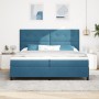 Cama Box Spring con Colchón Azul Oscuro 200x200 cm Terciopelo de , Camas y somieres - Ref: Foro24-3339858, Precio: 676,29 €, ...