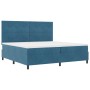 Cama Box Spring con Colchón Azul Oscuro 200x200 cm Terciopelo de , Camas y somieres - Ref: Foro24-3339858, Precio: 676,29 €, ...