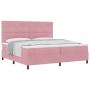 Cama Box Spring con colchón Rosa 200x200 cm de Terciopelo de , Camas y somieres - Ref: Foro24-3339859, Precio: 614,37 €, Desc...