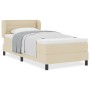 Estructura de Cama con Colchón Crema Tejido 100 x 200 cm de , Camas y somieres - Ref: Foro24-3339952, Precio: 324,20 €, Descu...