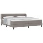 Cama Box Spring con Colchón Taupe 200x200 cm Tela de , Camas y somieres - Ref: Foro24-3339986, Precio: 659,41 €, Descuento: %