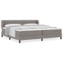Cama Box Spring con Colchón Taupe 200x200 cm Tela de , Camas y somieres - Ref: Foro24-3339986, Precio: 659,41 €, Descuento: %