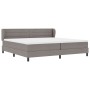 Cama Box Spring con Colchón Taupe 200x200 cm Tela de , Camas y somieres - Ref: Foro24-3339986, Precio: 659,41 €, Descuento: %