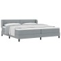 Cama Box Spring con Colchón Gris Claro 200x200 cm Tela de , Camas y somieres - Ref: Foro24-3340045, Precio: 620,67 €, Descuen...