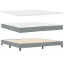 Cama Box Spring con Colchón Gris Claro 200x200 cm Tela de , Camas y somieres - Ref: Foro24-3340045, Precio: 620,67 €, Descuen...