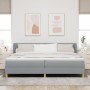 Cama Box Spring con Colchón Gris Claro 200x200 cm Tela de , Camas y somieres - Ref: Foro24-3340045, Precio: 620,67 €, Descuen...