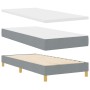 Cama Box Spring con Colchón Gris Claro 90x200 cm Tela de , Camas y somieres - Ref: Foro24-3340129, Precio: 321,71 €, Descuent...