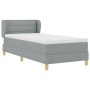 Cama Box Spring con Colchón Gris Claro 90x200 cm Tela de , Camas y somieres - Ref: Foro24-3340129, Precio: 321,71 €, Descuent...