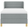 Cama Box Spring con Colchón Gris Claro 90x200 cm Tela de , Camas y somieres - Ref: Foro24-3340129, Precio: 321,71 €, Descuent...