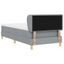 Cama Box Spring con Colchón Gris Claro 90x200 cm Tela de , Camas y somieres - Ref: Foro24-3340129, Precio: 321,71 €, Descuent...