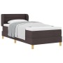 Cama Box Spring con Colchón Marrón Oscuro 100x200 cm Tela de , Camas y somieres - Ref: Foro24-3340139, Precio: 348,31 €, Desc...