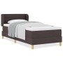 Cama Box Spring con Colchón Marrón Oscuro 100x200 cm Tela de , Camas y somieres - Ref: Foro24-3340139, Precio: 348,31 €, Desc...