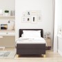 Cama Box Spring con Colchón Marrón Oscuro 100x200 cm Tela de , Camas y somieres - Ref: Foro24-3340139, Precio: 348,31 €, Desc...