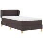 Cama Box Spring con Colchón Marrón Oscuro 100x200 cm Tela de , Camas y somieres - Ref: Foro24-3340139, Precio: 348,31 €, Desc...