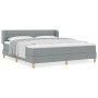 Cama box spring con colchón gris claro 180x200 cm de tela de , Camas y somieres - Ref: Foro24-3340164, Precio: 555,23 €, Desc...