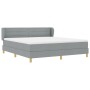Cama box spring con colchón gris claro 180x200 cm de tela de , Camas y somieres - Ref: Foro24-3340164, Precio: 555,23 €, Desc...