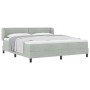 Cama con somier y colchón Gris Claro 180x200 cm Terciopelo de , Camas y somieres - Ref: Foro24-3340400, Precio: 545,87 €, Des...