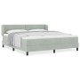 Cama con somier y colchón Gris Claro 180x200 cm Terciopelo de , Camas y somieres - Ref: Foro24-3340400, Precio: 545,87 €, Des...