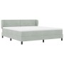 Cama con somier y colchón Gris Claro 180x200 cm Terciopelo de , Camas y somieres - Ref: Foro24-3340400, Precio: 545,87 €, Des...