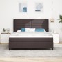 Cama Box Spring con Colchón Marrón Oscuro 180x200 cm Tela de , Camas y somieres - Ref: Foro24-3340518, Precio: 655,69 €, Desc...
