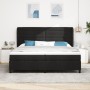 Cama Box Spring con Colchón Negro 200x200 cm Tela de , Camas y somieres - Ref: Foro24-3340524, Precio: 713,74 €, Descuento: %