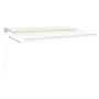 Toldo manual retráctil con postes color crema 5x3 m de vidaXL, Toldos - Ref: Foro24-3069977, Precio: 535,27 €, Descuento: %