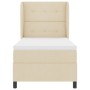 Cama Box Spring con Colchón Crema 90x200 cm Tela de , Camas y somieres - Ref: Foro24-3340548, Precio: 340,52 €, Descuento: %
