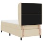 Cama Box Spring con Colchón Crema 90x200 cm Tela de , Camas y somieres - Ref: Foro24-3340548, Precio: 340,52 €, Descuento: %