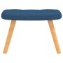 Silla de relajación con reposapiés tela azul en Sillones | Comprar online en Foru.es