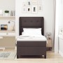 Cama Box Spring con colchón marrón oscuro 100x200 cm de tela de , Camas y somieres - Ref: Foro24-3340553, Precio: 376,26 €, D...