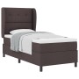 Cama Box Spring con colchón marrón oscuro 100x200 cm de tela de , Camas y somieres - Ref: Foro24-3340553, Precio: 376,26 €, D...