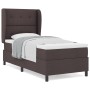 Cama Box Spring con colchón marrón oscuro 100x200 cm de tela de , Camas y somieres - Ref: Foro24-3340553, Precio: 376,26 €, D...