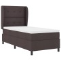 Cama Box Spring con colchón marrón oscuro 100x200 cm de tela de , Camas y somieres - Ref: Foro24-3340553, Precio: 376,26 €, D...