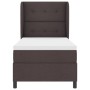 Cama Box Spring con colchón marrón oscuro 100x200 cm de tela de , Camas y somieres - Ref: Foro24-3340553, Precio: 376,26 €, D...