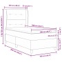Cama Box Spring con colchón marrón oscuro 100x200 cm de tela de , Camas y somieres - Ref: Foro24-3340553, Precio: 376,26 €, D...